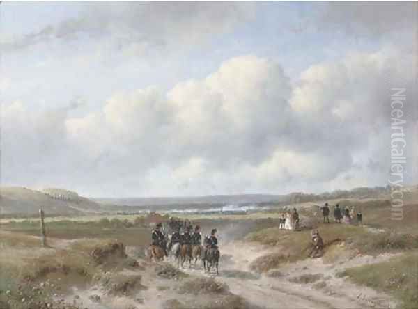 Cavalry on its way to the Ten-day Battle near Hasselt - view 1