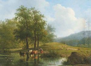 Herding the cattle in summer