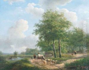 Walking along a sunlit path in the countryside