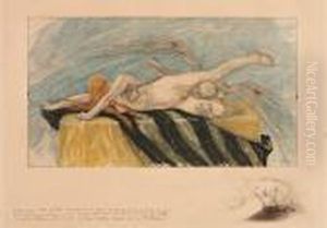 L'agonie by Felicien Rops