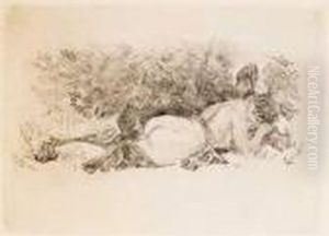 La Joueuse De Flute by Felicien Rops