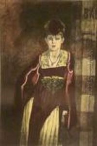 la Buveuse D'absinthe by Felicien Rops