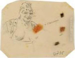 Perle De L'alabaceyn Encre by Felicien Rops