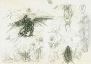 Satan Creant Les Monstres by Felicien Rops