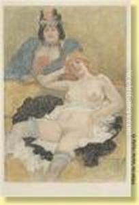 Les Deux Amies by Felicien Rops
