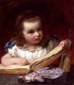 A Girl Reading by James Sant
