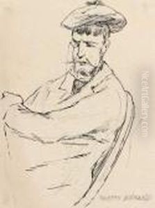 Portrait De Gaston Berardi, Journaliste Belge by Felicien Rops