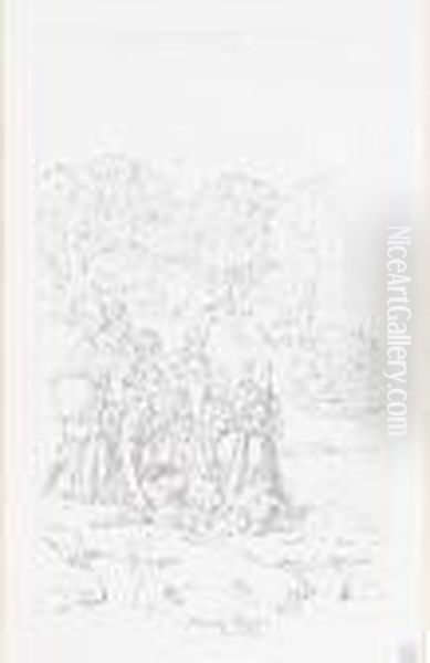 Des Blanchisseuses Au Bord D'une Riviere - view 1