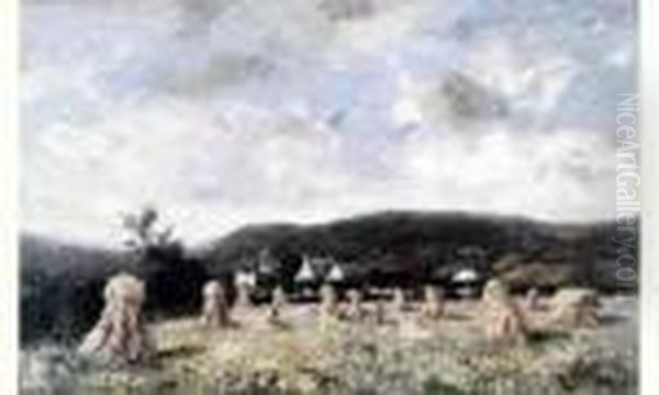 Paysage De Moisson A Essonnes. - view 1