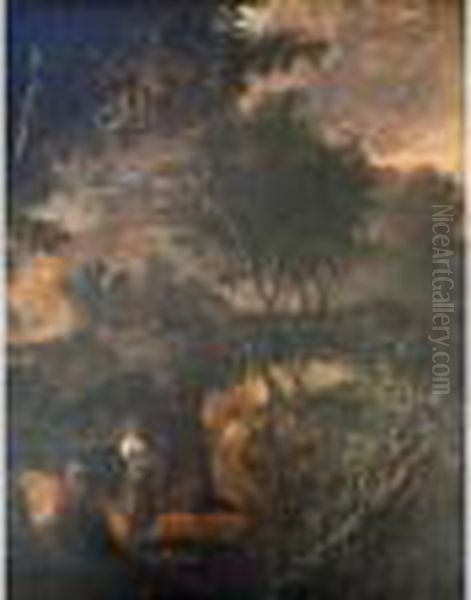 Figures In An Upland Landscape - view 1