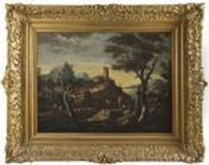 Capriccio Landscape With Fishermen by Salvator Rosa