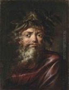 Portrait Of A Philosopher, Bust-length, In A Red Gown