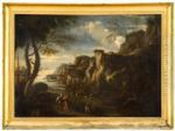 Paesaggio Fantastico Con Soldati - view 1