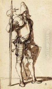A Halberdier by Salvator Rosa
