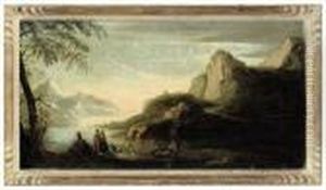 Military Figures In A Classical Landscape