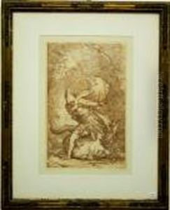 San Michele Che Sconfigge Il Drago by Salvator Rosa