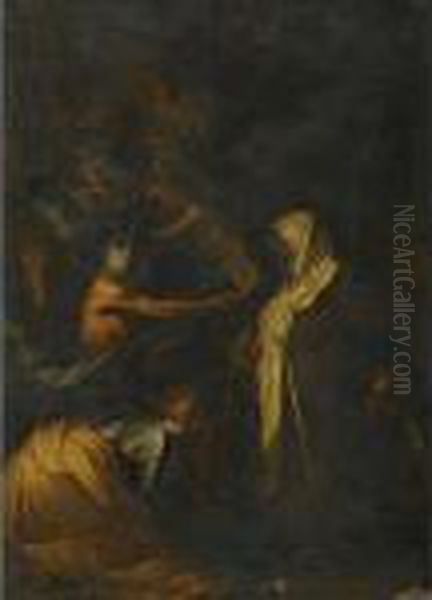 Saul And The Witch Of Endor by Salvator Rosa