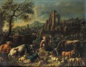 Bottega Di Paesagggio Con Armenti