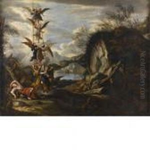 La Scala Di Giacobbe by Salvator Rosa