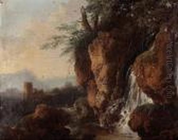 Felsige Landschaft Mit Wasserfall - view 1