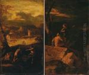 Paesaggio Di Rocce Con Figure Paesaggio Di Rocce Con Figure