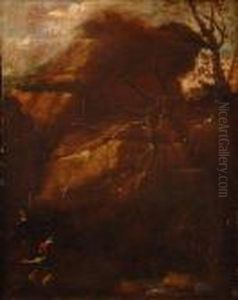 Paesaggio Con Due Guerrieri by Salvator Rosa