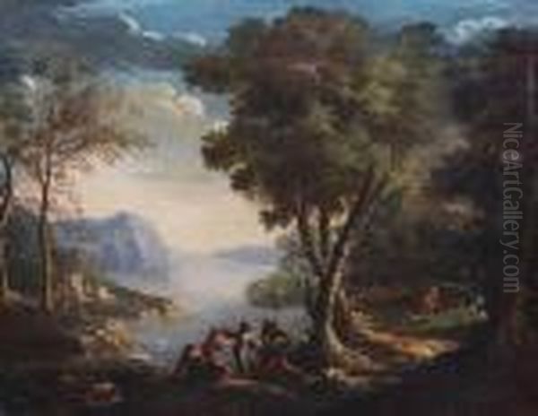Soldiers Overlooking A River - view 1
