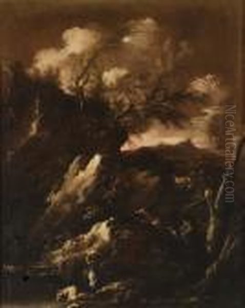 Paesaggio Con Lavandaie - view 1