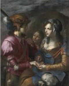 A Young Soldier Having His Fortune Told A Young Soldier Having His Fortune Told