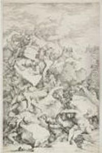 The Fall Of The Giants (bartsch 21; Wallace 115) by Salvator Rosa