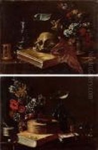 Vanitas Con Carte Da Gioco by Salvator Rosa