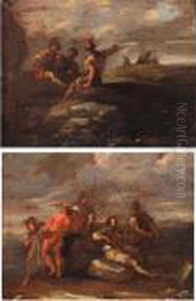 Italianate Landscapes With Soldiers - view 1