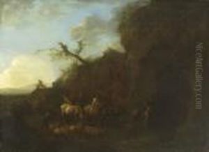 Felslandschaft Mit Fouragierenden
Kriegern. by Salvator Rosa