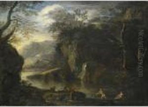 Paesaggio Con Figure Presso Un Fiume