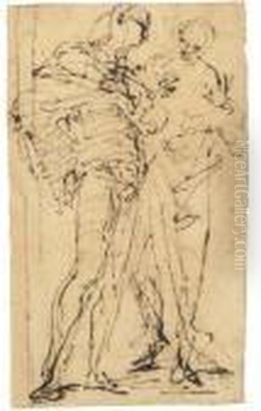Deux Figures En Discussion - view 1