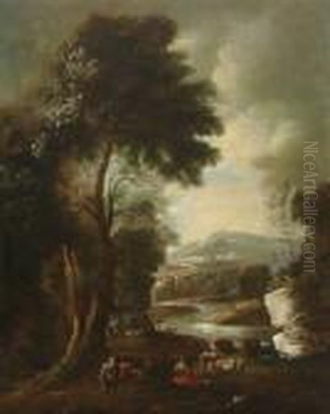 Hirten In
Flusslandschaft. - view 1