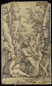 Academy Of Pluto (bartsch 3) by Salvator Rosa
