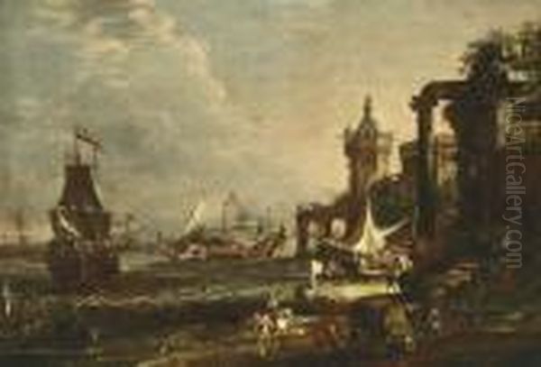A Capriccio Of A Mediterranean Port - view 1