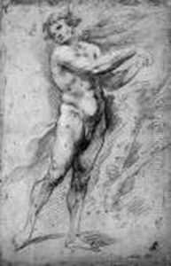 With Inscriptions 'salvador Rosa' And 'sr' And Numbered '55' by Salvator Rosa