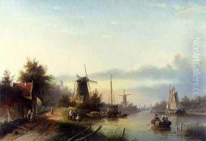 Boats On A Dutch Canal