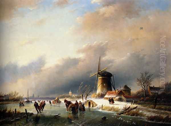 Figures Skating on a Frozen River - view 1