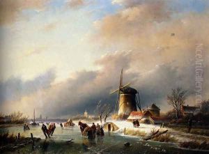 Figures Skating on a Frozen River