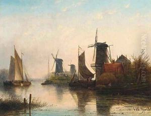 Windmills in a Summer Landscape