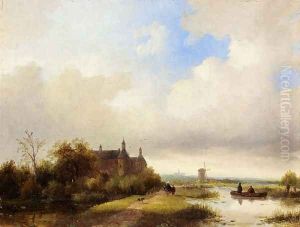 Travellers On A Path, Haarlem In The Distance