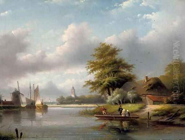 A river crossing in summer - view 1