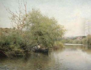 Two Men Rowing on the Seine (Remando en el Sena) by Emilio Sanchez-Perrier
