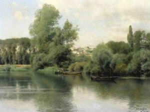 On the river, Epludres (En el rio, Epludres) by Emilio Sanchez-Perrier