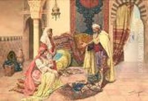 The Carpet Seller by Giulio Rosati