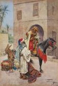 The Carpet Seller by Giulio Rosati