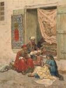 The Carpet Seller by Giulio Rosati